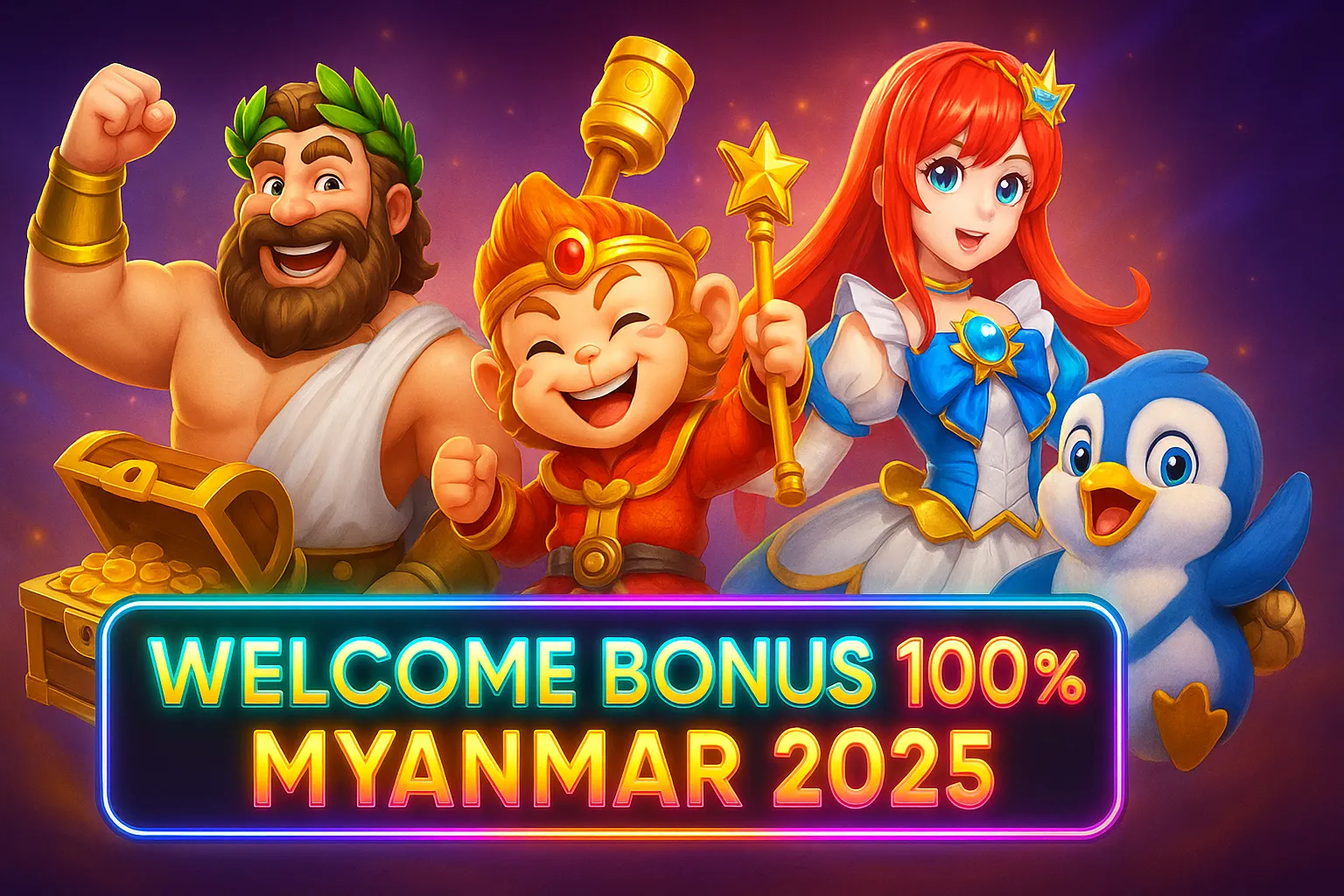 Welcome Bonus 100% Myanmar 2025 – ကြိုဆိုဘောနပ်စ် 100%